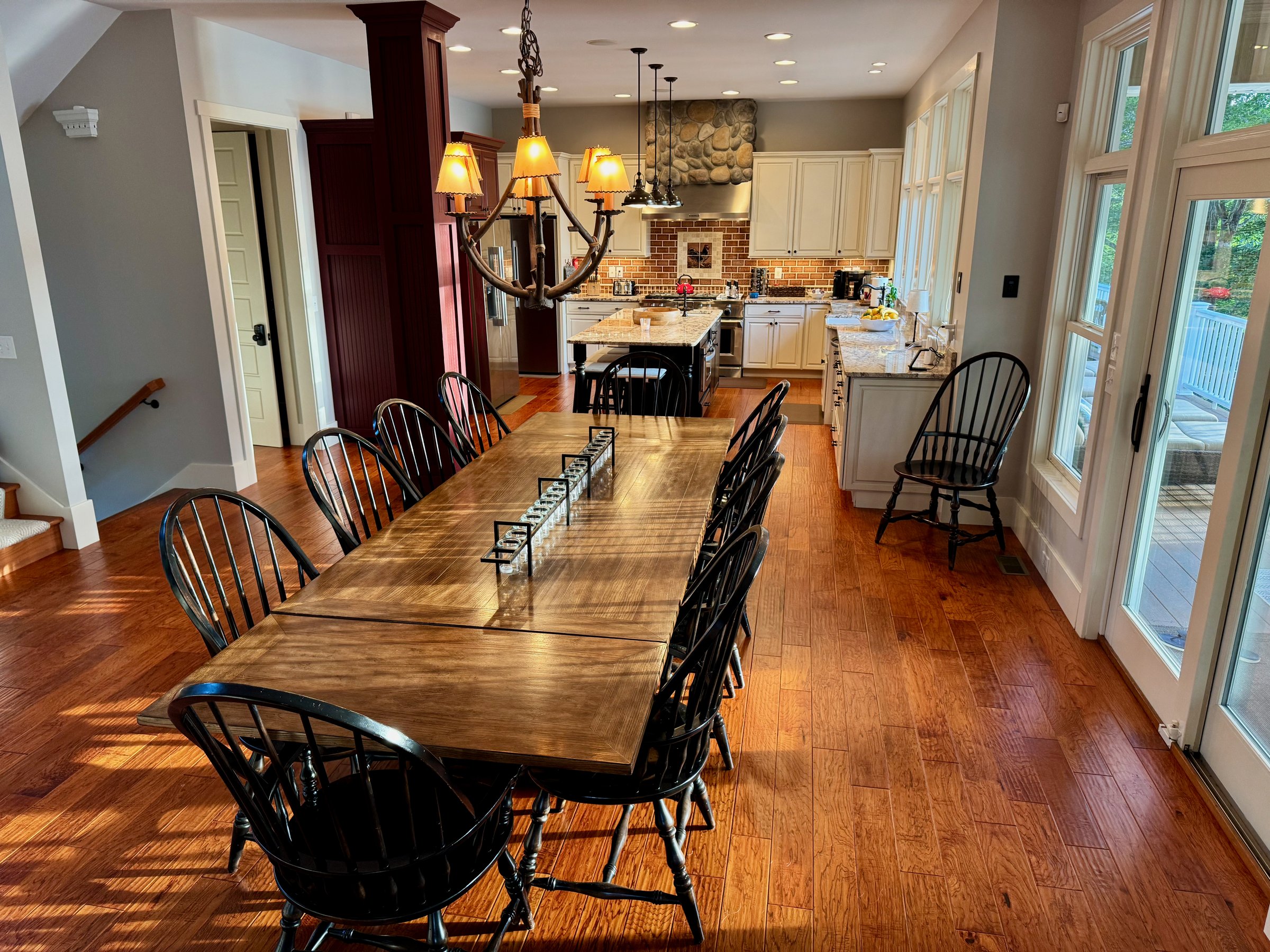 Dining, centrally located between kitchen and great room