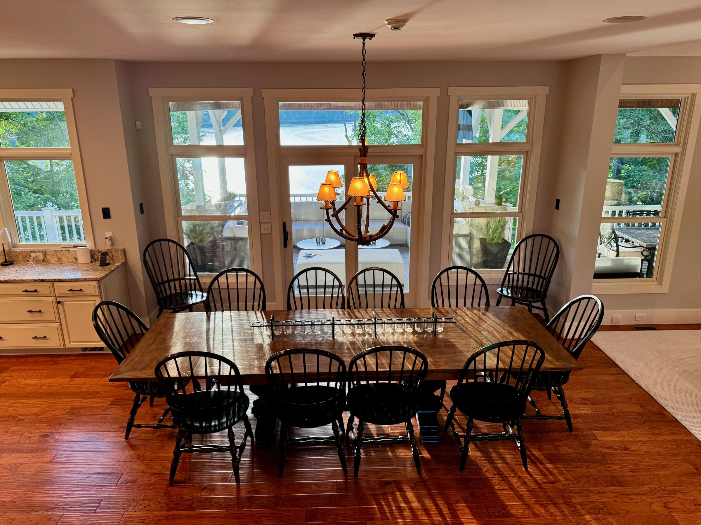 Open-concept dining connects kitchen and great room