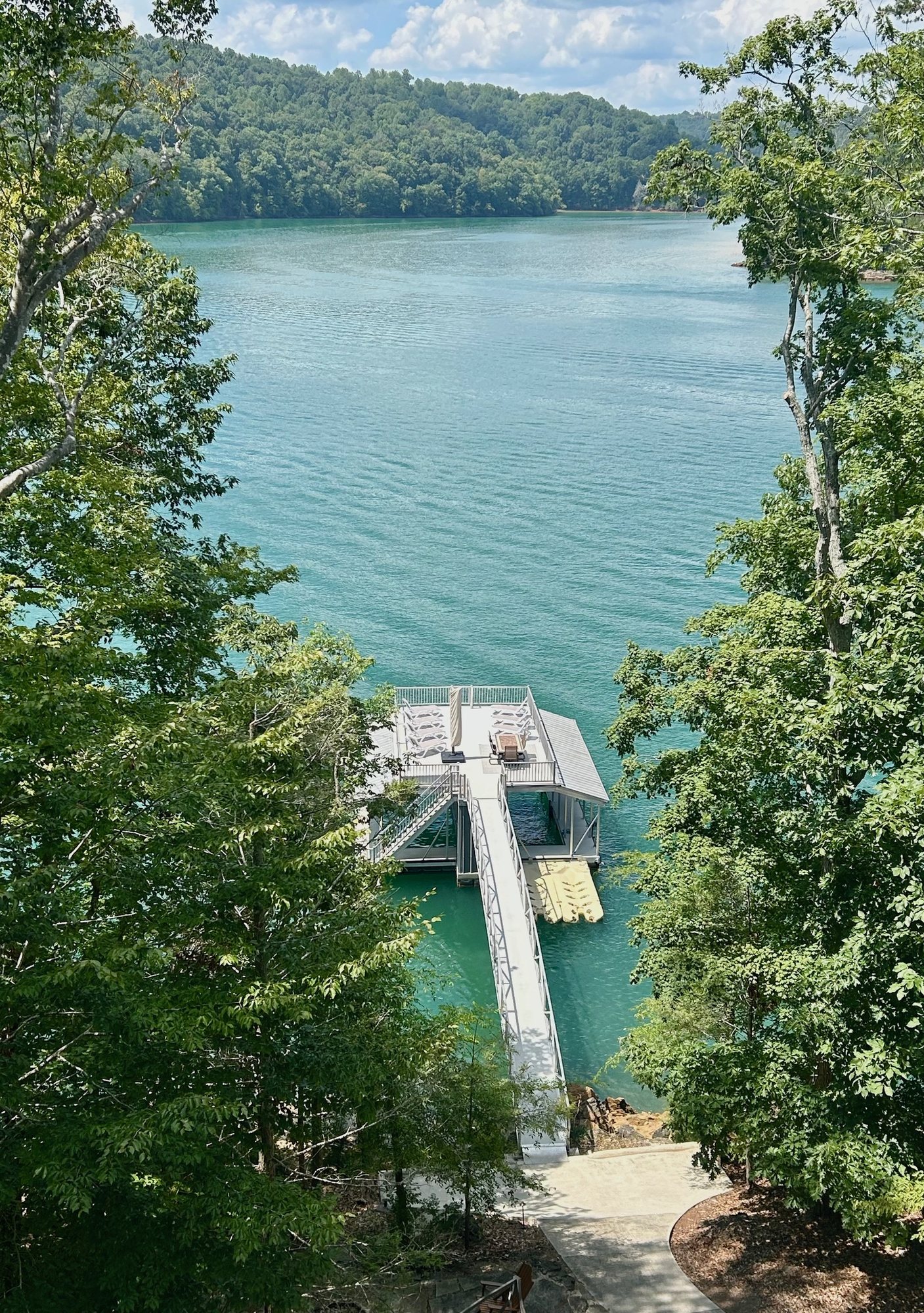 Aerial view of the dock