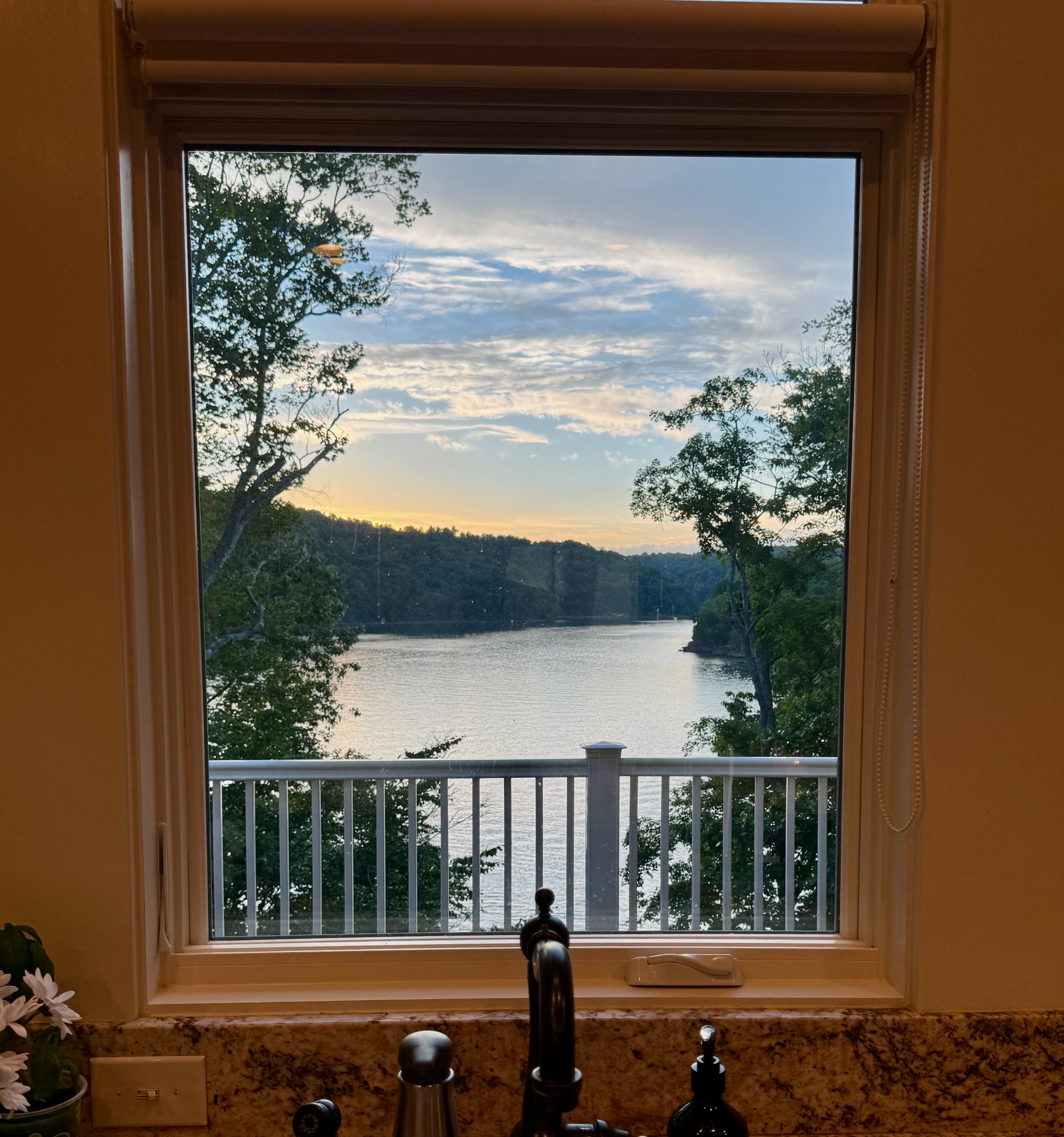 Stunning lake views right from the kitchen sink