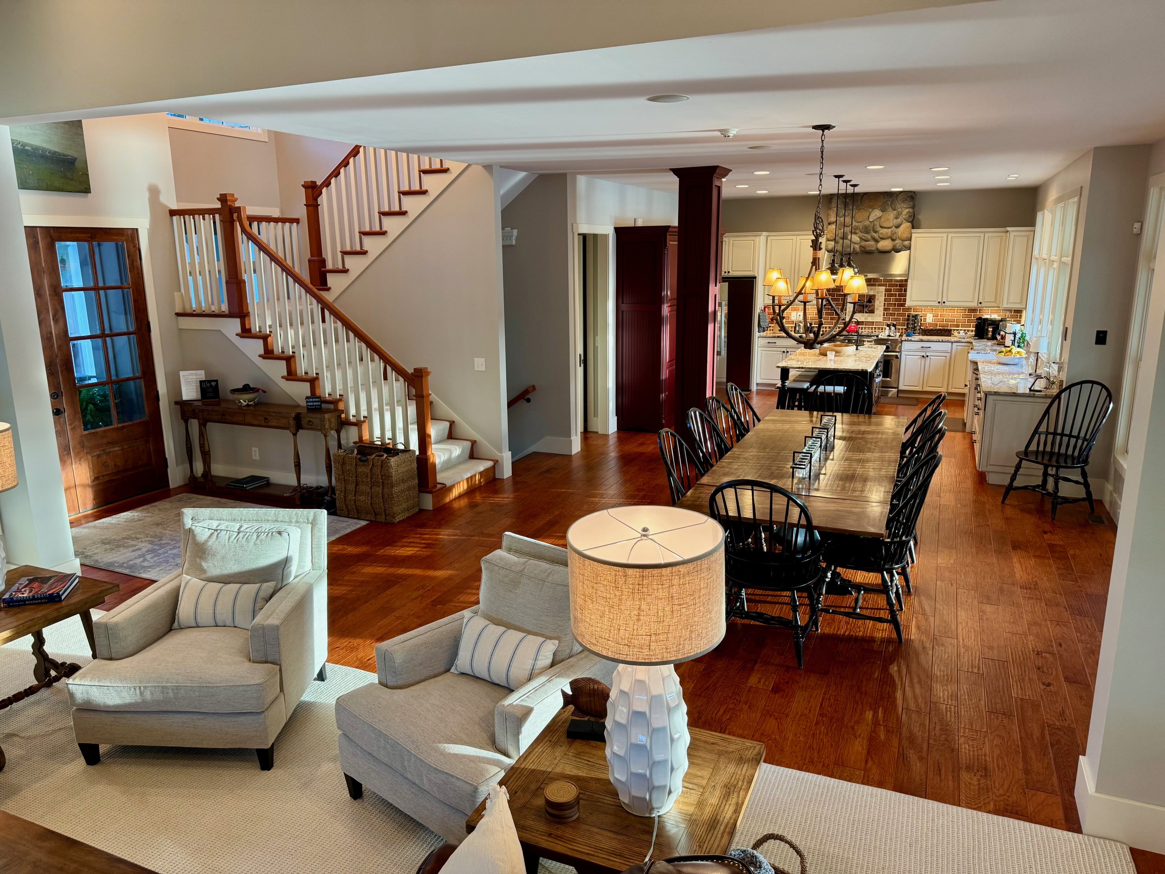 Open-concept living designed for family gatherings