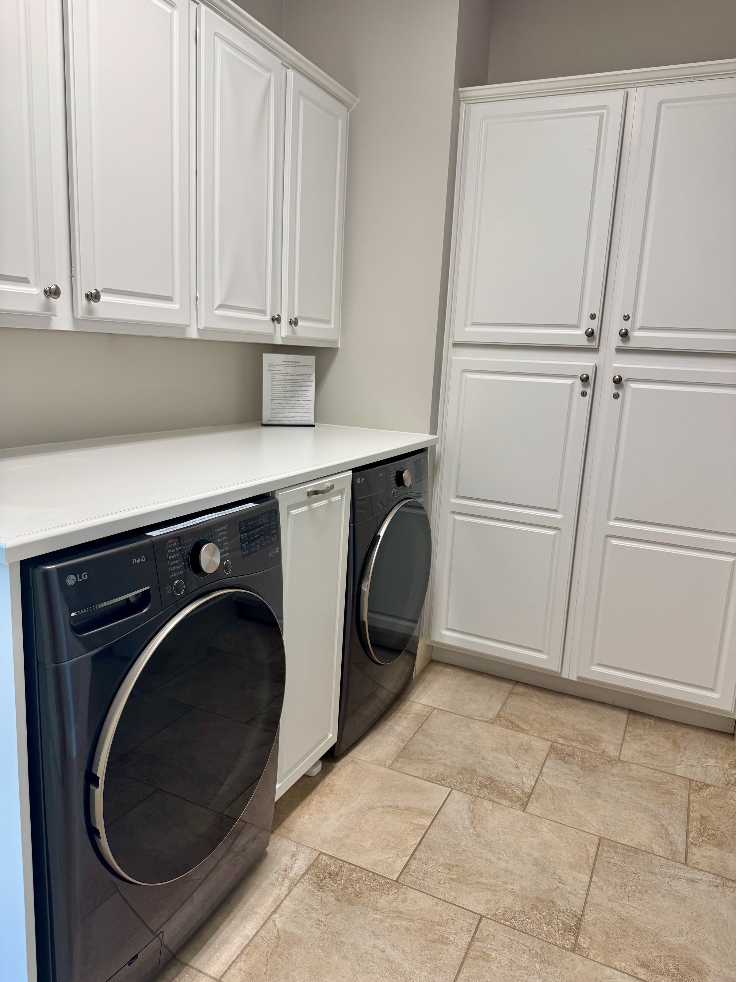 Lower-level laundry room