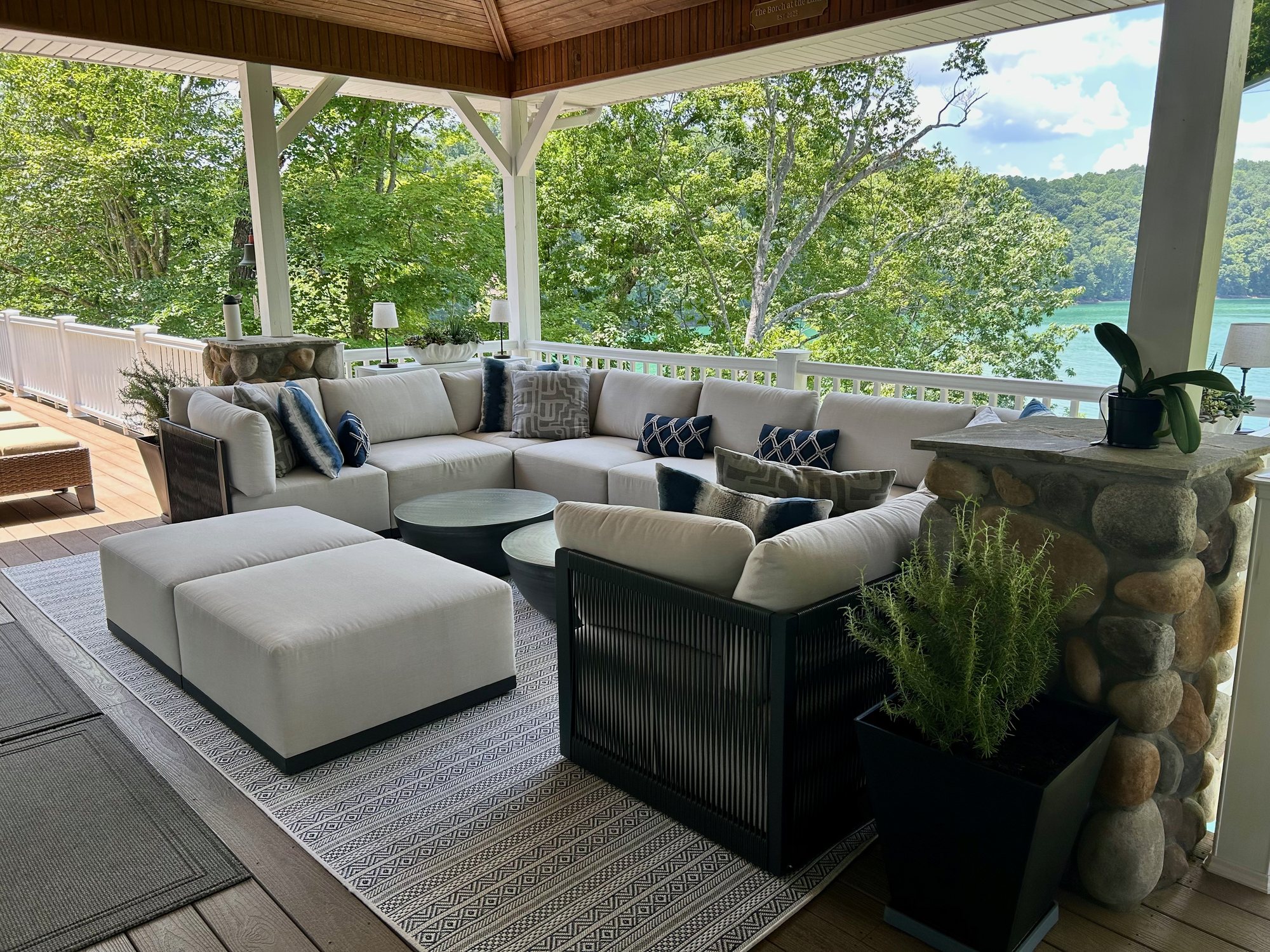 Porch sectional seating